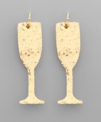  Champagne Glass Glitter Earrings