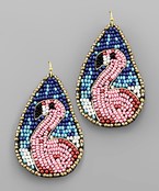  Swan Teardrop Beads Earrings