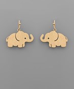  Scratched Elephant Earrings