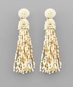  Round Beads Tassel Earrings