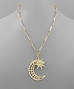  Big Moon & Starburst Necklace