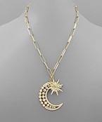  Big Moon & Starburst Necklace