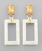  Acrylic & Glass Square Earrings