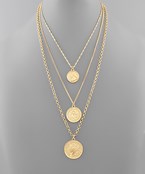  3 Coin Layer Necklace