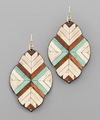  Arrow Pattern Leather Earrings