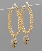  Skull & Chain Hoops