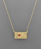  I LOVE STATE Plate Necklace