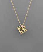  Pink Ribbon Necklace