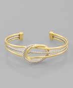  2 Circle & 3 Row Cable Cuff