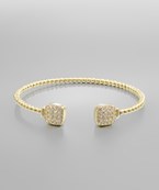  CZ Pave Square Cuff