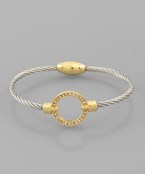  Crystal Circle Cable Bracelet