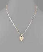 Heart Initial Necklace