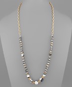  Stone & Glass Bead Necklace