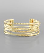  Multi Row Metal Rope Cuff