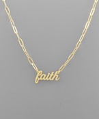  Brushed Faith Necklace