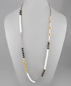  Pearl & Bead Long Necklace