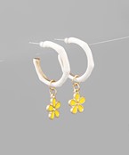  Flower Dangle Hoops