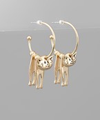  Cat Dangle Hoops
