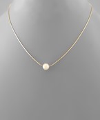  5mm Pearl Ball Dangle Necklace