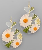  Flower Resin Earrings