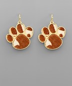  Animal Print Dog Paw Earrings