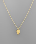  Skull Gold Dipped Necklace