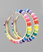  Color Rubber Beads Hoops
