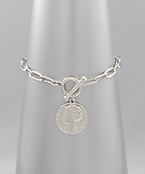  Coin Charm Chain Bracelet