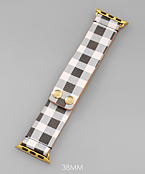  Checker Leather Smartwatch Band