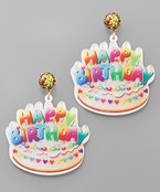  Acrylic Birthday Cake Earrings